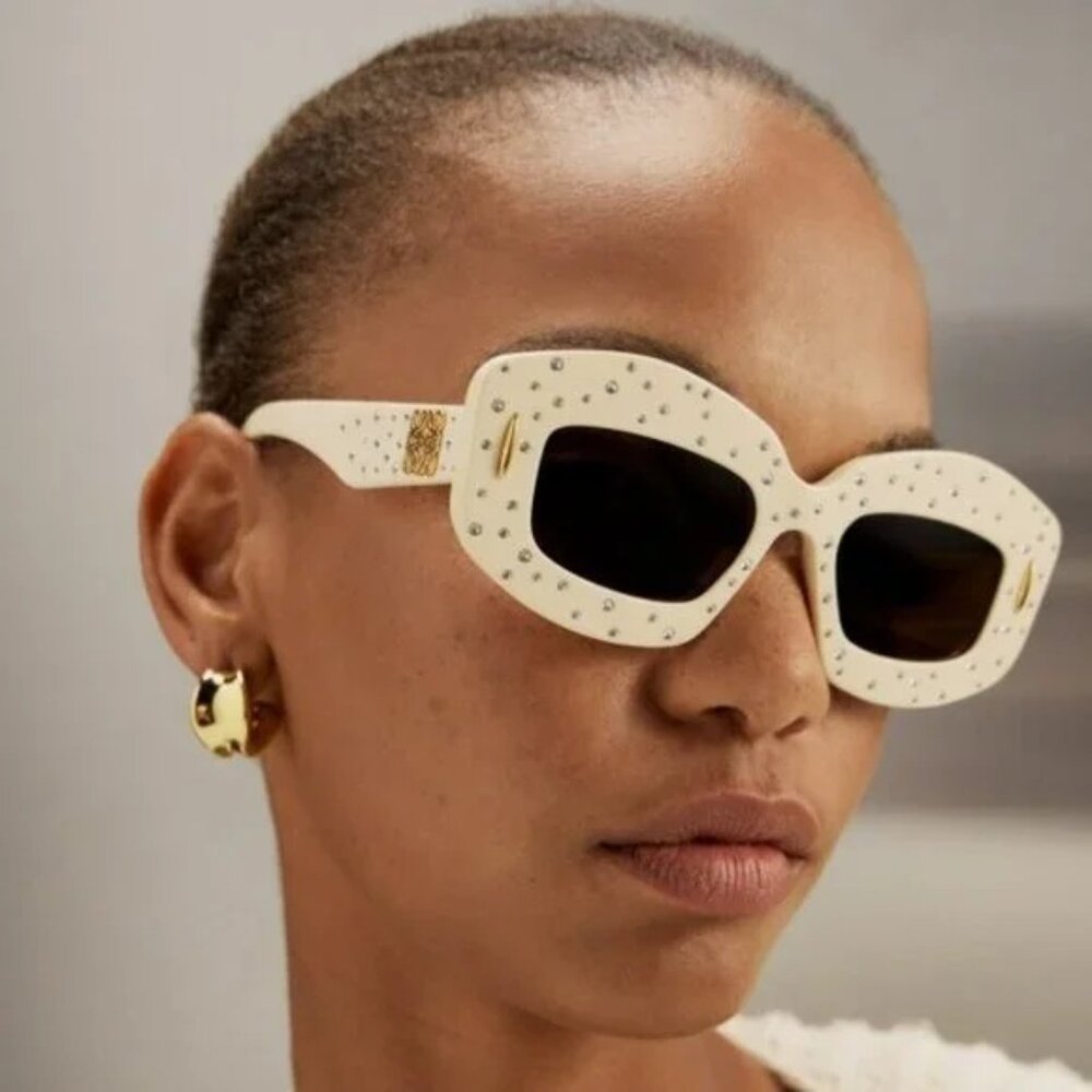 NEW LOEWE SUNGLASSES LW4114IS 25E IVORY WOMEN EYEWEAR